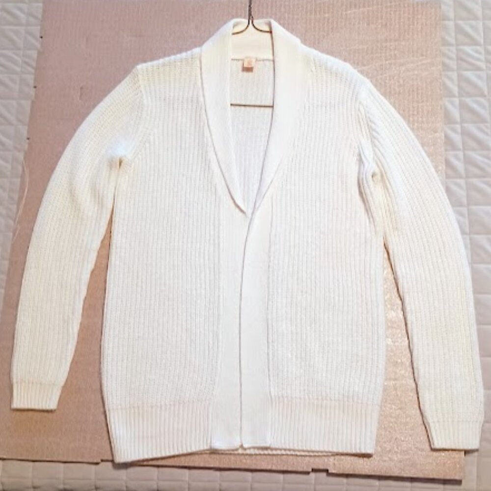 Harper Canyon Girls XL (14/16) cream ivory sweater cardigan open front